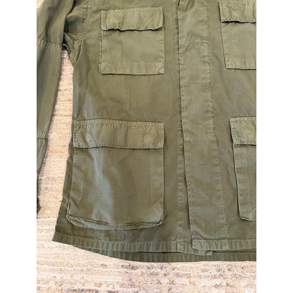 Tellason Jacket Mens Medium Green Cotton Military Field Utility Made In Italy - Picture 10 of 16